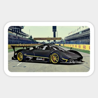 Pagani Zonda R Track Print Sticker